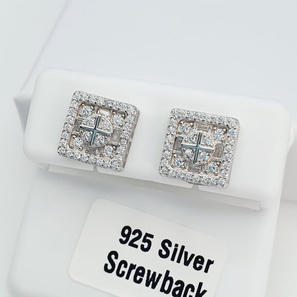 - "925 Sterling Silver Cubic Zirconia Earrings, U19254825 - Picture 8 of 11